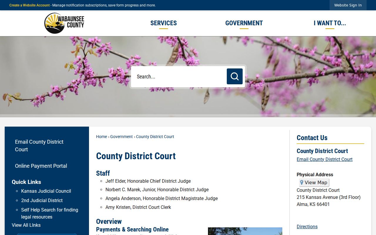 Wabaunsee County court docket District Court office source